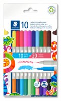 Staedtler Fasermaler D.spitze Twin Color 10St