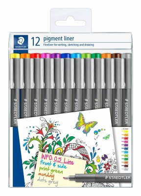 Staedtler pigment liner 0.5 in 12 Farben Etui