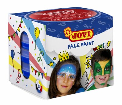 JOVI FACE PAINT Schminke 5 Dosen 20ml, farbig sortiert