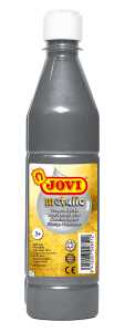 JOVI Flüssige Plakatfarbe metallic 500 ml Flasche silber