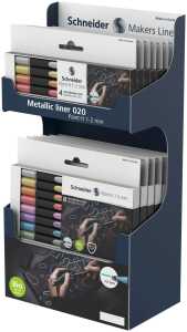Schneider Metallicliner 020 Paint-It 1-2 mm 14er Displ., 8x 4er und 6x 8er Etui