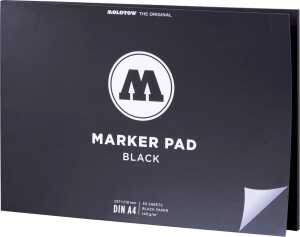 Molotow Qualitätszeichenblock DIN A4 Marker Pad black, 30 Blatt