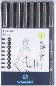 Schneider Fineliner Pictus Etui 8 Stück Etui 8 Stück