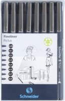 Schneider Fineliner Pictus Etui 8 Stück