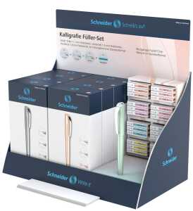 Schneider Kalligrafie Füller-Set 8er Display, je 6xPatronen,sortiert