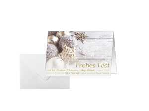 Weihnachts-Karten - Weihnachtsdeko - beige A6 - 25 Karten + Umschläge