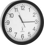 Alco Funkwanduhr Kunststoff Ø 300mm schwarz