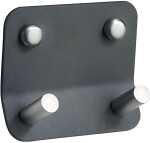 Garderobenleiste zur Wandbefestigung Eisen, Satin Grau...