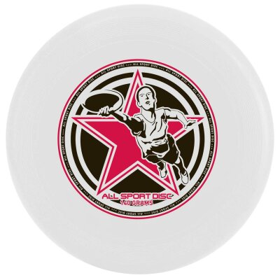 Wham-O 38101214 - Frisbee All Sports White, leichte Sport-Frisbee, Gewicht: 140g, Ø: 25cm, ab 5 Jahre