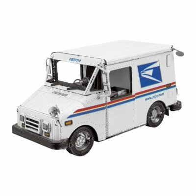 Fascinations MMS468 - Metal Earth 502610 - LLV Mail Truck (colored), lasergeschnittener 3D-Konstruktionsbausatz, 2 Metallplatinen, ab 14 Jahren