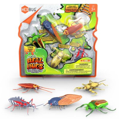 HEXBUG 477-7676 - Hexbug 501095 Nano Real Bugs 5-Pack, Scherzartikel, Insekten-Imitation, Krabbelspaß, ab 3 Jahre