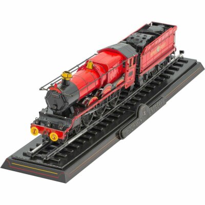 Fascinations MMS477 - Metal Earth 502765 - Harry Potter Hogwarts Express Train mit Schienen (colored), lasergeschnittener 3D-Konstruktionsbausatz, 5 Metallplatinen, ab 14 Jahren