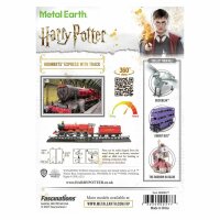 Fascinations MMS477 - Metal Earth 502765 - Harry Potter Hogwarts Express Train mit Schienen (colored), lasergeschnittener 3D-Konstruktionsbausatz, 5 Metallplatinen, ab 14 Jahren