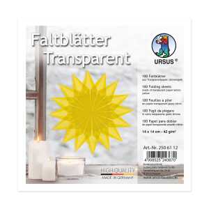 Ursus FALTBL. TRANSPARENT "CITR.GELB" 42G.14x14CM 100BL.