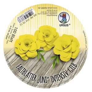 Ursus INTENS.FALTBL.UNI 65G.Ø12CM,100BL.GELB