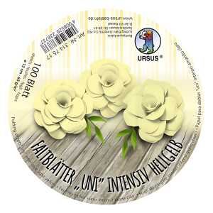 Ursus INTENS.FALTBL.UNI 65G.Ø12CM,100BL.HELLGELB