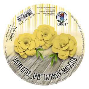 Ursus INTENS.FALTBL.UNI 65G.Ø12CM,100BL.MAISGELB