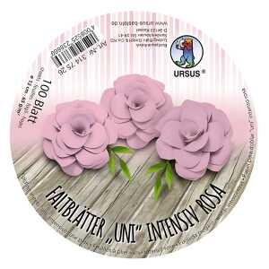 Ursus INTENS.FALTBL.UNI 65G.Ø12CM,100BL.ROSA