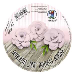 Ursus INTENS.FALTBL.UNI 65G.Ø12CM,100BL.ALTROSA