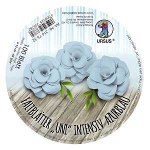 Ursus INTENS.FALTBL.UNI 65G.Ø12CM,100BL.AZURBLAU