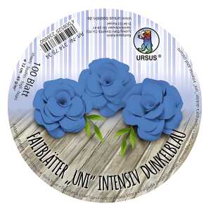 Ursus INTENS.FALTBL.UNI 65G.Ø12CM,100BL.DUNKELBLAU