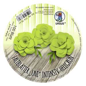Ursus INTENS.FALTBL.UNI 65G.Ø12CM,100BL.HELLGRÜN
