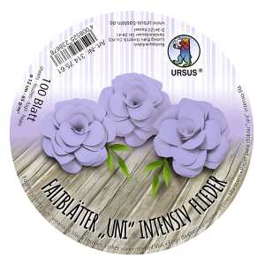 Ursus INTENS.FALTBL.UNI 65G.Ø12CM,100BL.FLIEDER