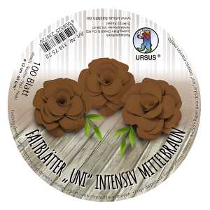 Ursus INTENS.FALTBL.UNI 65G.Ø12CM,100BL.MITTELBRAUN