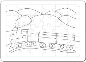 URSUS AusmalPuzzle ´Eisenbahn´, DIN A4 4008525041610