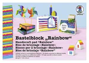 Ursus BASTELBLOCK"RAINBOW"300G.24x34CM,16BL.