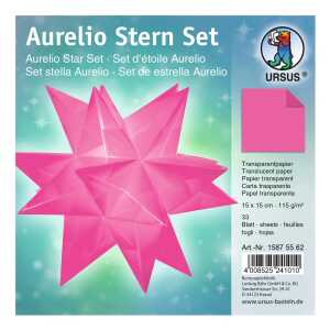 Ursus AURELIO STERN TRANSP.115G.15x15CM,33BL.UNI PINK