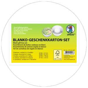 Ursus BLANKO-GESCHENKKARTON-SET,5ST.RUND