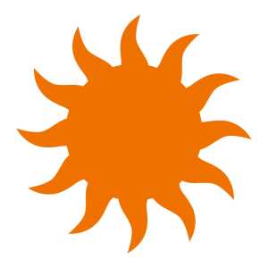 Ursus 19520005 Motivlocher mittel, Sonne, Durchmesser ca. 25,4 mm,