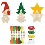 Ursus KREUZSTICH-HOLZANHAENGER"WEIHNACHTEN"BASTELSET 3ST