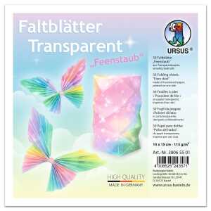 Ursus FALTBL.TRANSP. "FEENSTAUB" 115G,15x15CM,50BL.