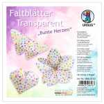 Ursus FALTBL.TRANSP. "BUNTE HERZEN"115G,15x15CM,50BL.