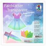 Ursus FALTBL.TRANSP. REGENBOGEN PASTELL115G,15x15CM,50BL