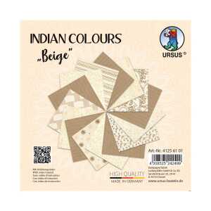 Ursus INDIAN COLOURS "BEIGE"13,7x13,7CM,15BL.SORTIERT