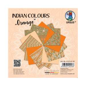 Ursus INDIAN COLOURS "ORANGE"13,7x13,7CM,15BL.SORTIERT