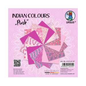 Ursus INDIAN COLOURS "PINK"13,7x13,7CM,15BL.SORTIERT