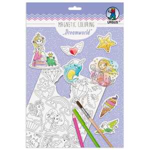 Ursus MAGNETIC COLORING "DREAMWORLD"A4,2BLATT