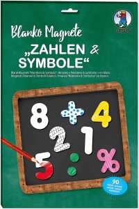 Ursus BLANKO MAGNET-STANZBÖGEN"ZAHLEN/SYMBOLE"3BG.A4