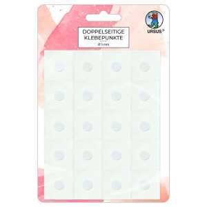 Ursus DOPPELSEITIGE KLEBEPUNKTE 5MM,TRANSP. 100ST.