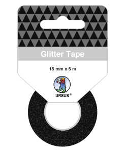 Ursus GLITTER TAPE 15MMx5M ROLLE,SCHWARZ 4008525240549