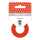 Ursus 59060009F Glitter Tape, Rolle 15 mm x 5 m, hellrot, rot