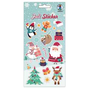 Ursus 59550006 - Filz Sticker "Xmas", 17 Stück auf einem Bogen