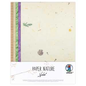 Ursus NATURPAPIERE "VIOLA"26x33CM,10BL.