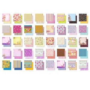 Ursus GLITTER DESIGNPAPIER"FLOWERS"190G.30,5X30,5CM 40BL