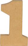 Pappmache Zahl 1 Kraft 20cm 3609510008857
