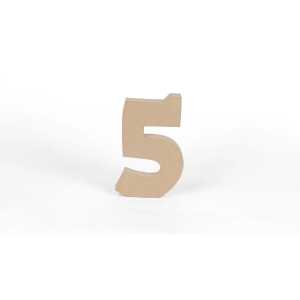 Pappmache Zahl 5 Kraft 20cm 3609510008895